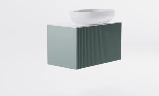 Тумба с раковиной Astra-Form М-40 Slim 4631177714528 80 см зелёный матовый